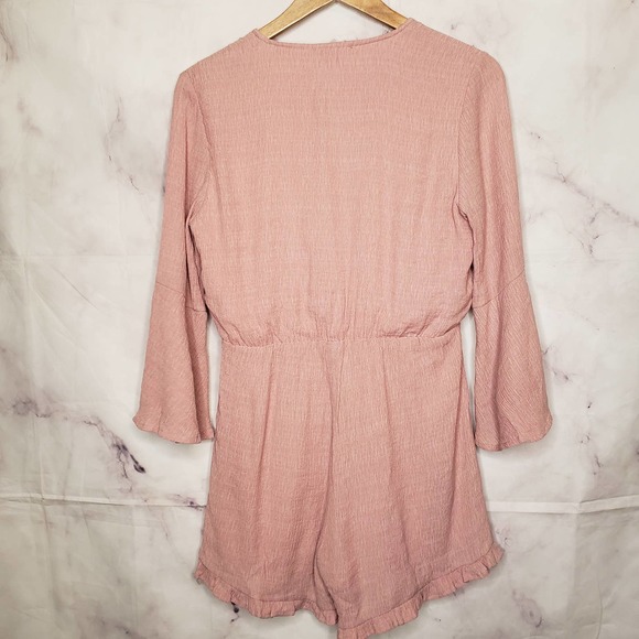 ALTAR'D STATE Blush Pink Boho Embroidered Floral Romper S - Picture 9 of 13